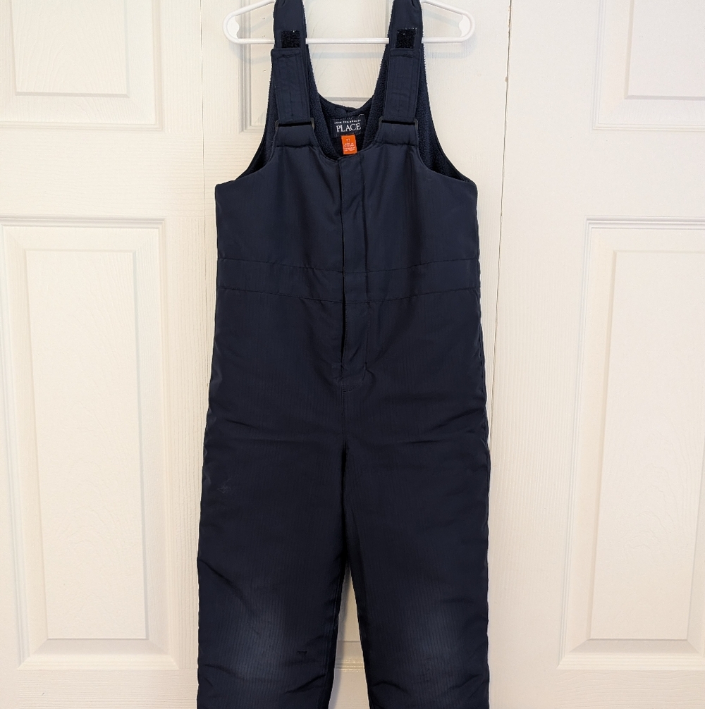 Dark Blue Kids Snow Bibs